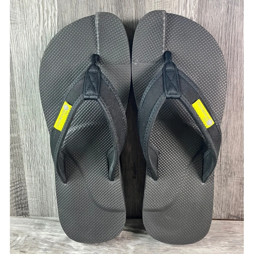 The Healing Sole Original Black Flip Flop Sandals Womens 12 Mens 10.5 Recovery
